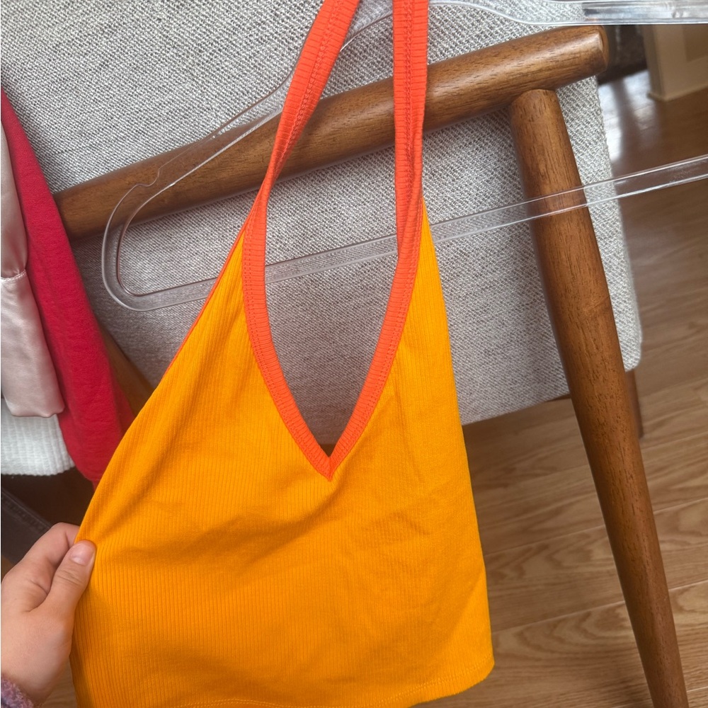 Orange Halter Top